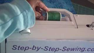 How to wind a bobbin by Step by step sewing 1 [upl. by Doniv]