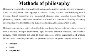 Methods of philosophy  Tools of Philosophy A Quick Guide  7 Key Methods of Philosophy Explained [upl. by Aguste101]