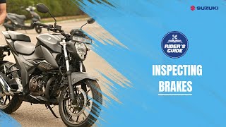 Learn how to Inspect the brakes of your motorcycle  Malayalam [upl. by Ynaiffit]