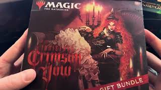 MTG Innistrad Crimson Vow Gift Bundle  Dual land and art pulls [upl. by Ajidahk205]