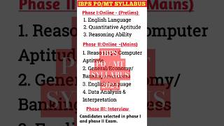 IBPS POMT syllabus 2024IBPS PO syllabusSRK20238 ibpsposalary ibpspo ibps2024 bankingexams [upl. by Hightower]