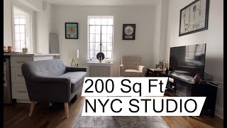 200 Sq Ft New York City Studio Apartment Tour [upl. by Strawn723]