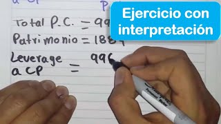 Como calcular LEVERAGE a CORTO PLAZO 👉 Ejercicio Resuelto [upl. by Reidid]