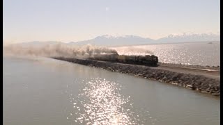 RailScene USA Focus The Great Salt Lake Flyover starring Challenger 3985 amp Living Legend 844 [upl. by Aimat]