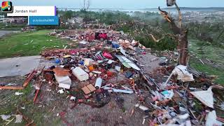 Barnsdall OK First Light Tornado Damage  May 7 2024 [upl. by Egedan]