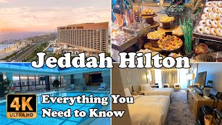 Jeddah Hilton Hotel Saudi Arabia incl Executive Lounge Everything You Need to Know in 4K [upl. by Akcirre]