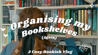 Organising My Bookshelf✨️ Manga bookshelf organising a cosy bookish vlog 📚 [upl. by Oman40]