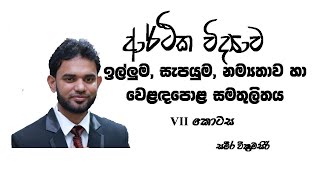 ඉල්ලුම සැපයුම නම්‍යතාවය හා වෙළඳපොළ සමතුලිතය VII කොටස Economics Demand Supply Equilibrium [upl. by Ailedroc]