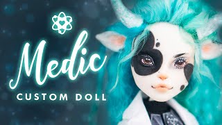 Tzula the Space Cow • Alien Crew Collab • Monster High OOAK Custom Doll Tutorial [upl. by Gawlas]