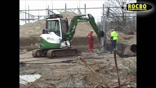 ROCBO pneumatic drill excavator attachment [upl. by Enenaej]