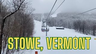 Stowe Vermont  Snowboarding January 2024 [upl. by Laemsi922]