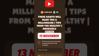 THESE HABITS WILL MAKE YOU A MILLIONAIRE  TIPS FROM THE WEALTHY  MEMEGIRLS memefi code [upl. by Fazeli]