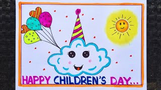 Childrens Day drawingDrawing for kidsChildren Day DrawingEasy Drawing for kidsArt Competition [upl. by Woodley]