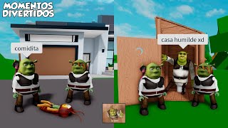 BROOKHAVEN MOMENTOS DIVERTIDOS VESTIDOS DE SHREK ROBLOX [upl. by Glogau353]