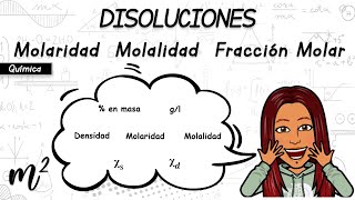 MolaridadMolalidadFracción molar⚕️DISOLUCIONES⚕️ [upl. by Norword]