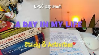 A day in upsc aspirant life  study time  organisation benefits  evening walk [upl. by Ahsitra335]