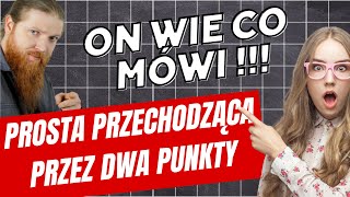 Wyznaczanie prostej przechodzącej przez dwa punkty LEKCJE Z FSOREM 40 [upl. by Pisarik]