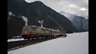 Arlberg Bahnverkehr am 020319 – quotHSL 185 mit Urlaubs Expressquot [upl. by Anileme]