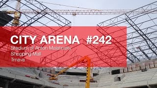 CITY ARENA  242 CONSTRUCTION  Final joining of the stadium roof structure [upl. by Ahsakat965]