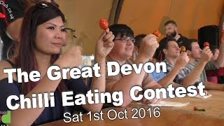 Chilli Eating Contest  Great Devon Chili Challenge  Saturday 1st October 2016 [upl. by Pfister]