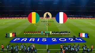 FRANCE vs GUINÉE  Olympic Games PARIS 2024  Full Match All Goals  Gameplay PES [upl. by Worlock]