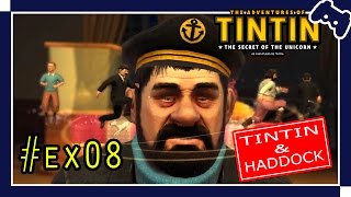 ANIME GAMES  The Adventures of Tintin  Tintin amp Haddock Ex08 PC  ENPT  Gameplay [upl. by Kinsler925]