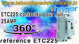 hager ETC225 contacteur jour nuit 25AMP 2F 230Volts ETC225 wwwlaboutiquedubricoleurfr [upl. by Ardnuaet]