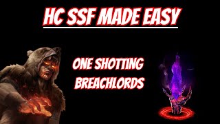 One Shotting Maven Witness Breach lords  HC SSF Made Easy POE 325 Necro Settlers [upl. by Edmon]