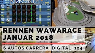 Carrera Digital 124 132 Rennen mit 6 Autos auf der Carrerabahn 012018 MIT KOMMENTAR [upl. by Nerok961]