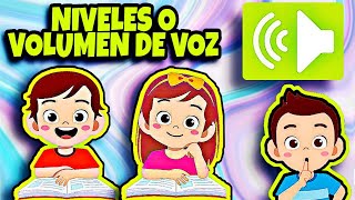 NIVELES O VOLUMEN DE VOZ PARA NIÑOS Y NIÑAS volumen de voz según la situación [upl. by Frieda]