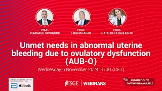 Unmet needs in abnormal uterine bleeding due to ovulatory dysfunction AUBO [upl. by Weissmann363]