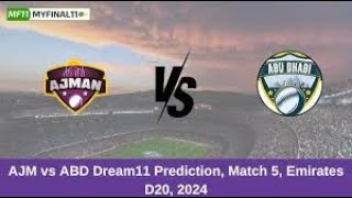 LIVE ABD vs AJM 5th Match Emirates D20 2024 [upl. by Sterner523]