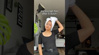 my orange hair after 5 washes what do you think 🧡🎃🍊 hair haircolor hairstyle [upl. by Nnaira]