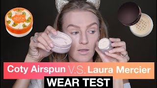 WEAR TEST 📣 Coty Airspun VS Laura Mercier setting powders❗️best setting powders [upl. by Streeto]