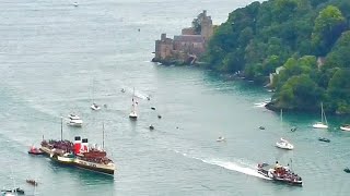 🇬🇧🏴󠁧󠁢󠁥󠁮󠁧󠁿 Dartmouth Regatta Paddle Steamers  PS Waverley amp PS Kingswear Castle [upl. by Nicol493]