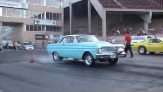 Pinks Armdrop Bandimere Speedway Fast Eddies 65 Falcon [upl. by Adnilre]