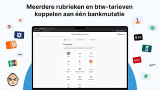 Meerdere rubrieken en btwtarieven koppelen aan één bankmutatie [upl. by Nahgen]