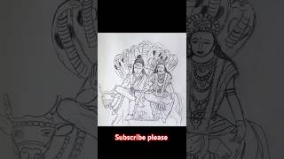 Sive Thakur and maa parvati drawing  Sive parvati drawing [upl. by Clyde]