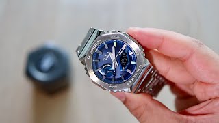 Casio Full Metal Gshock blue GMB2100AD [upl. by Bergwall]