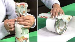 How to Wrap OddlyShaped Holiday Gifts That Dont Fit in a Box Bottle Candle Mug [upl. by Evaleen702]