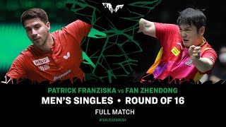 FULL MATCH  Patrick Franziska vs Fan Zhendong  MS R16  SaudiSmash 2024 [upl. by Ecirtam]