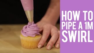 How to Pipe the Perfect Cupcake Swirl with Tip 1M [upl. by Earal]