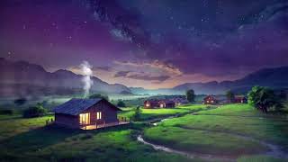 3 H Natural Night View colorful aurora cicadas Crickets  Enchanting Night  Relaxing Music 18 [upl. by Fuhrman741]