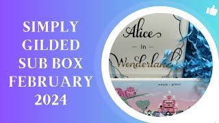 Unboxing Simply Gilded February 2024 Sub Box [upl. by Nett189]