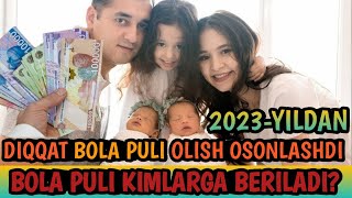 BOLA PULI 2023YIL KIMLARGA BERILADIBOLA PULI OLISH TARTIBI [upl. by Goff]