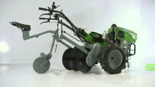 Mini Power Tiller and Cultivator with Plough – Kmwagricom [upl. by Forbes]