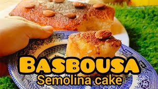 Basbousa Semolina cake  Middle Eastern desert  easy way of making basbousa  Arabian desert [upl. by Einahpit350]