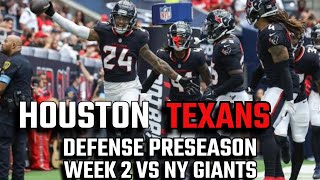 Houston Texans Defensive highlights vs New York Giants  2024 Preseason Week 2 NFL [upl. by Dihaz]