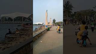 Suasana Sore di Pantai Ancol ancol pantai jalanjalan shortvideo [upl. by Ettenel]