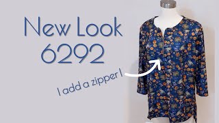 New Look 6292  Tunic Top plus how to add a zipper [upl. by Windy905]